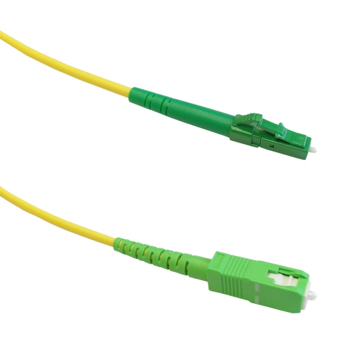 HYFAI OS2 Singlemode Simplex LC/APC to SC/APC 9 Micron - Fiber Optic Patch Cable - 3mm Jacket - LSZH/OFNR - 3m