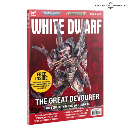 White Dwarf numéro 495 déc. 2023 – nouvelles règles pour les actions d'embarquement, Kill Team et WarCry Warhammer 40.000