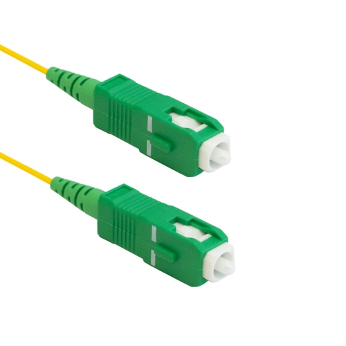 HYFAI OS2 Singlemode Simplex SC/APC to SC/APC 9 Micron - Fiber Optic Patch Cable - 1.2mm Jacket - OFNR - 5m