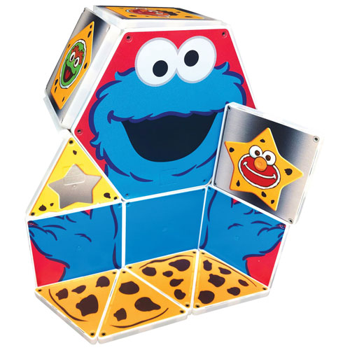 Sesame Street: Cookie Monster's Shapes Magna Tiles Set - 17 Pieces