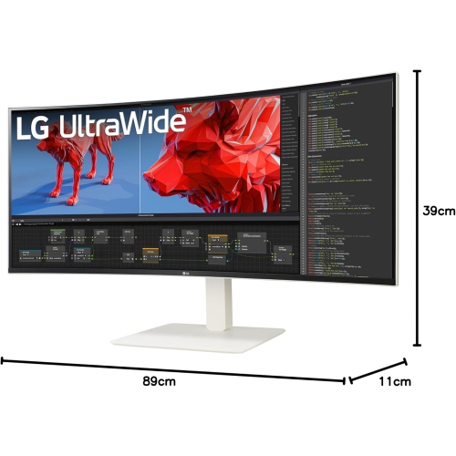 LG 38" UltraWide Curved 21:9 WQHD+ 144Hz 1ms HDR 600, DCI-P3 98%, LAN KVM Speakers G-SYNC, FreeSync Pro, USB-C (90W PD), Height Adjustable
