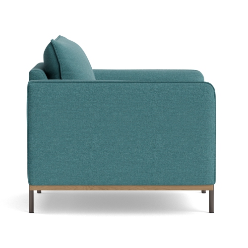 Valencia Azure Weaved Fabric Accent Chair, Aqua