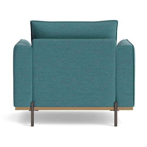 Valencia Azure Weaved Fabric Accent Chair, Aqua