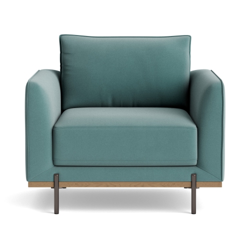 Valencia Azure – Fauteuil d’appoint en velours, bleu ciel