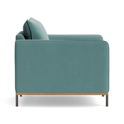 Valencia Azure – Fauteuil d’appoint en velours, bleu ciel