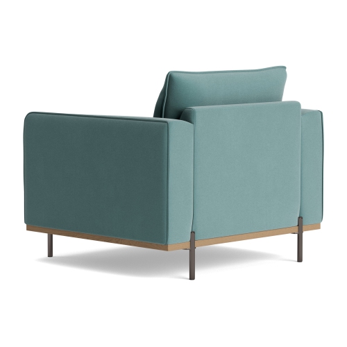 Valencia Azure – Fauteuil d’appoint en velours, bleu ciel
