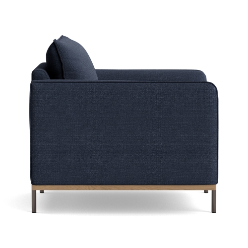 Valencia Azure – Fauteuil d’appoint contemporain en tissu, minuit