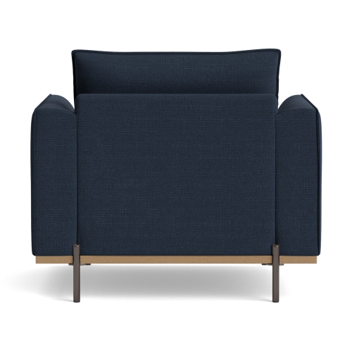 Valencia Azure – Fauteuil d’appoint contemporain en tissu, minuit