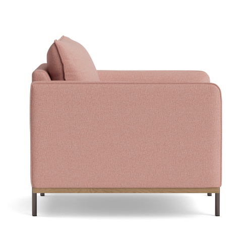 Valencia Azure Weaved Fabric Accent Chair, Salmon