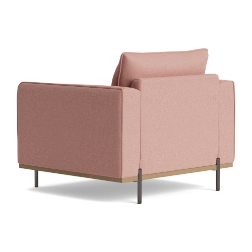 Valencia Azure Weaved Fabric Accent Chair, Salmon