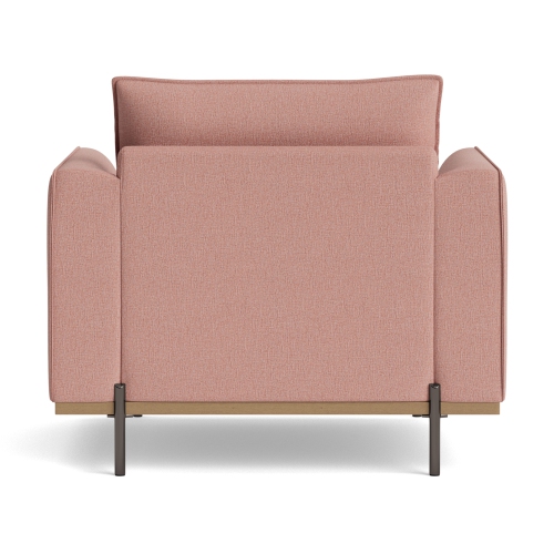 Valencia Azure Weaved Fabric Accent Chair, Salmon