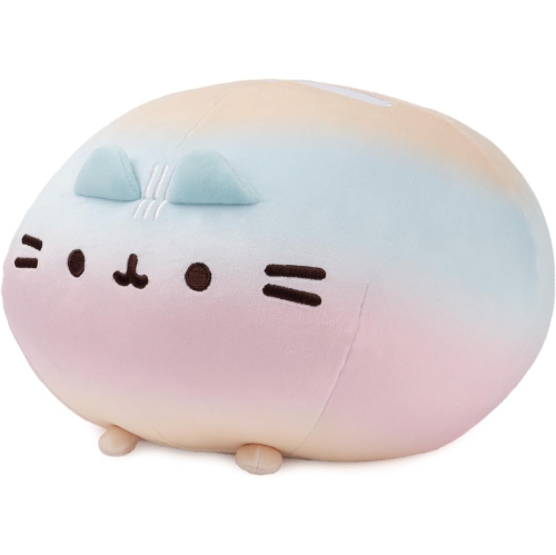 GUND Pusheen Rainbow Round Pusheen Squisheen Plush, Squishy Stuffed Animal for Ages 8 and Up, Rainbow, 11”