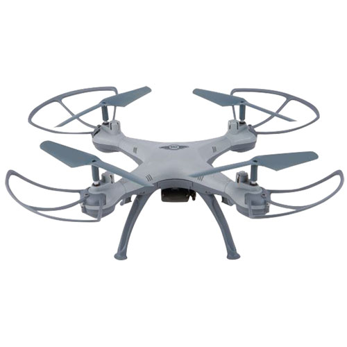 Drone quadricoptère Sky Rider X-51 Atlas avec caméra et manette - Prêt à voler - Gris mat - Exclusivité de Best Buy