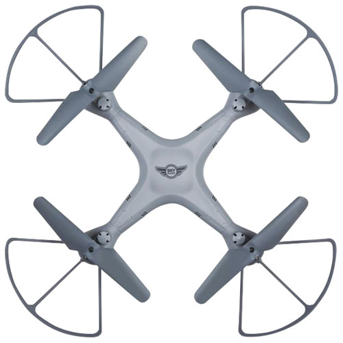 Drone quadricoptère Sky Rider X-51 Atlas avec caméra et manette - Prêt à voler - Gris mat - Exclusivité de Best Buy