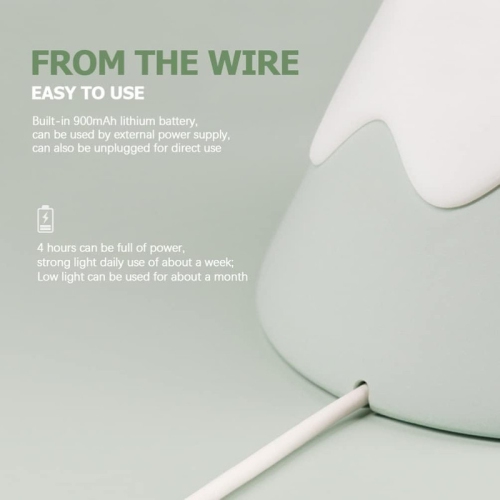 LED Night Nursery Lamp Table Night Light Rechargeable Snow Mountain Shaped Lamp Bedside Lamp for Children Room