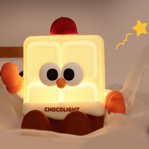 YOULIGHTS  Cute Chocolate Night Light for Kids, Portable Soft Silicone Lamp, Nursery Touch Night Light, Rechargeable Night Light, Bedroom Breastfeeding