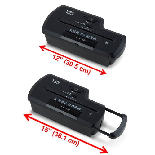 Déchiqueteur professionnel à coupe en bandes, CD, cartes de crédit, sans corbeille, coupe en bandes, 8 feuilles sans panier