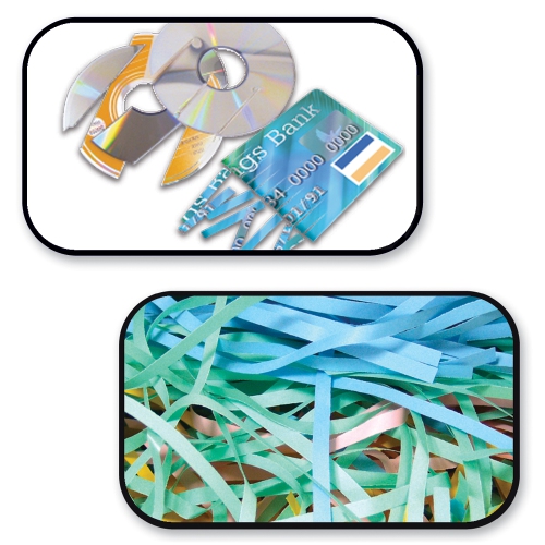 Déchiqueteur professionnel à coupe en bandes, CD, cartes de crédit, sans corbeille, coupe en bandes, 8 feuilles sans panier