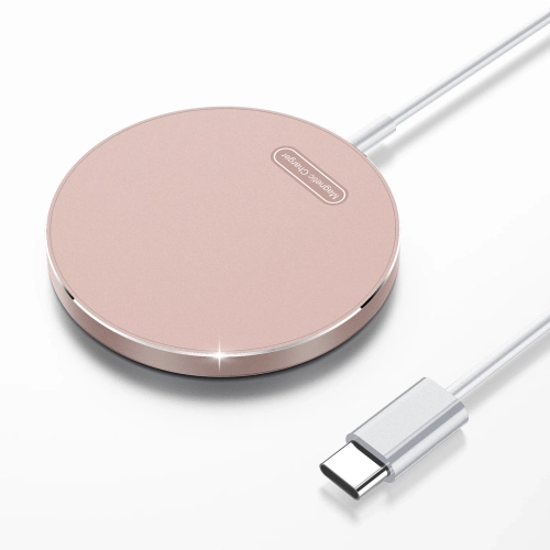 NONE  Magnetic Wireless Charger for Iphone 15 14 13 12 11 Pro Xs Max Mini X Xr Induction Fast Wireless Charging Pad for Airpods Pro 2 In Pink