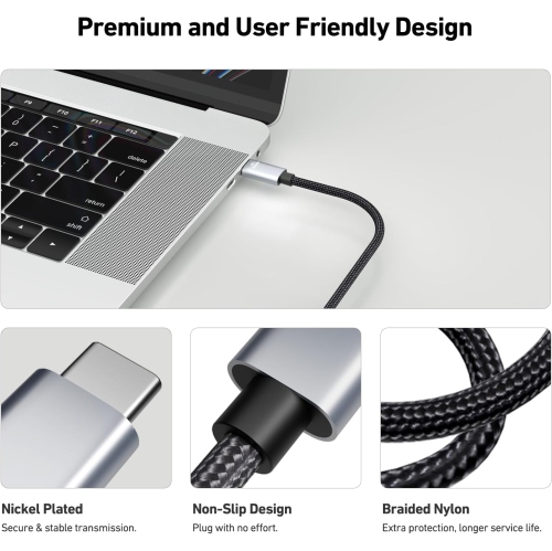 BENFEI USB-C to HDMI Cable, 6ft, 4K@60Hz, Nylon Braided, Thunderbolt 3/4/5 Compatible, Gray