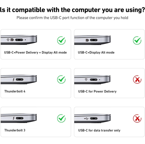BENFEI USB-C to HDMI Cable, 6ft, 4K@60Hz, Nylon Braided, Thunderbolt 3/4/5 Compatible, Gray