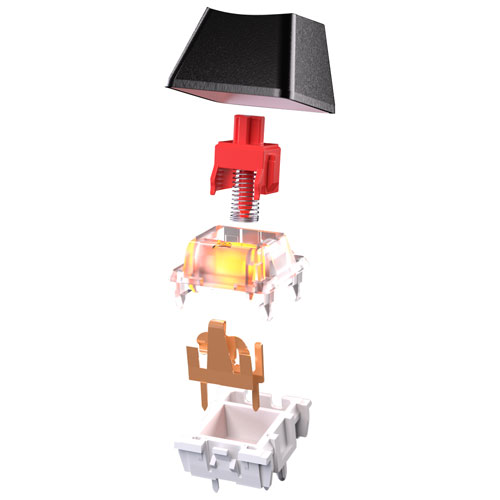 Clavier de jeu mécanique sans pavé numérique rétroéclairé sans fil à touches mécaniques linéaires Red K70 CORE de Corsair - Noir - Exclusivité Best