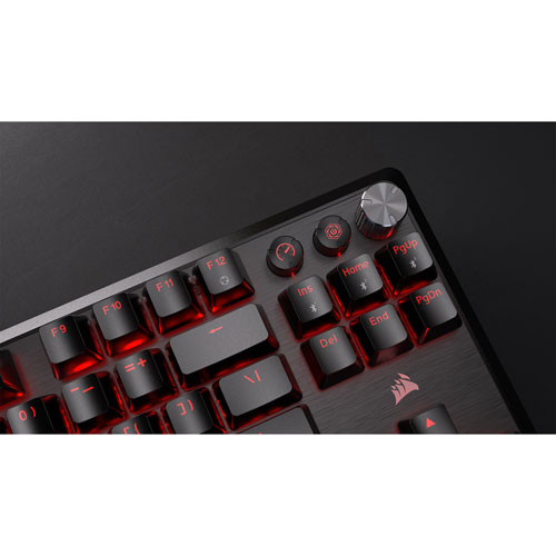 Clavier de jeu mécanique sans pavé numérique rétroéclairé sans fil à touches mécaniques linéaires Red K70 CORE de Corsair - Noir - Exclusivité Best