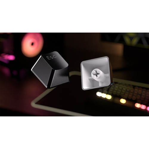 Clavier de jeu mécanique sans pavé numérique rétroéclairé sans fil à touches mécaniques linéaires Red K70 CORE de Corsair - Noir - Exclusivité Best