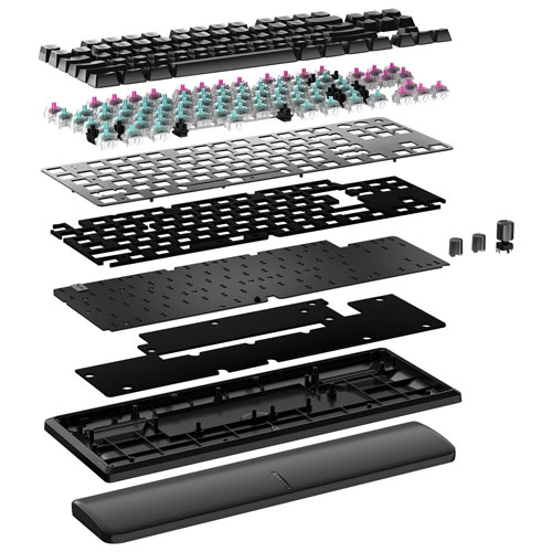 Clavier de jeu sans pavé numérique avec fil rétroéclairé à commutateurs magnétiques linéaires K70 Pro de Corsair - Noir