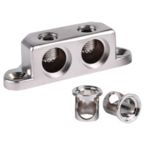 Skar Audio SK-GRND-BLK2 Dual 1/0 or 4 Gauge Ground Termination Block