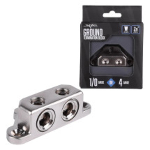 Skar Audio SK-GRND-BLK2 Dual 1/0 or 4 Gauge Ground Termination Block
