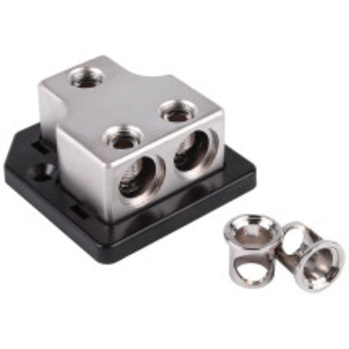 Skar Audio SK-DIST-BLK6 1 x 0/4 Gauge to 2 x 0/4 Gauge Power Distribution Block