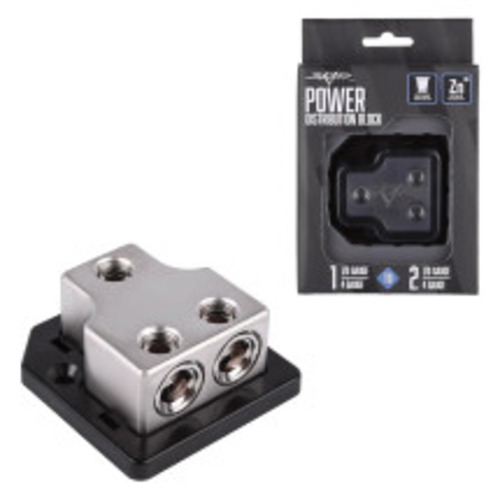 Skar Audio SK-DIST-BLK6 1 x 0/4 Gauge to 2 x 0/4 Gauge Power Distribution Block