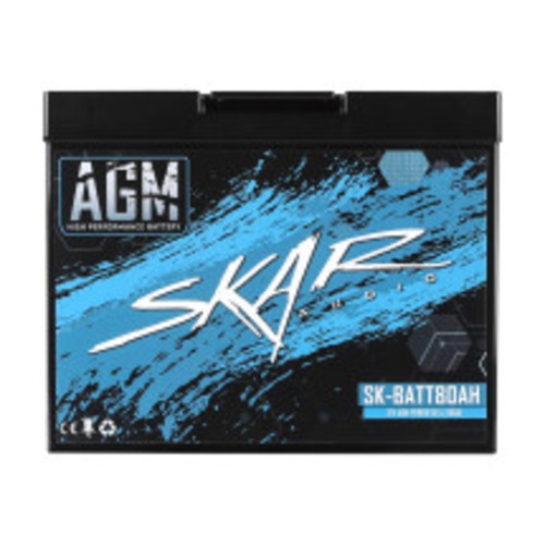 Batterie 80&nbsp;Ah pour l'auto de 1.170 a AGM SK-BATT80AH 12&nbsp;V de Skar Audio