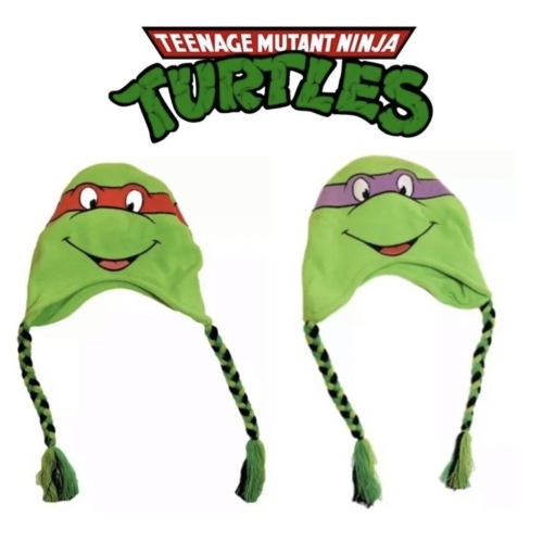 Teenage Mutant Ninja Turtles Raphael and Donatello Reversible Peruvian Style Hat