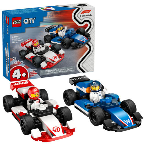 LEGO City : Les voitures de course de F1 Williams Racing et Haas F1 - 92 pièces