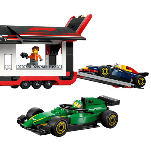 LEGO City : Le camion de F1 avec les voitures de F1 RB20 et AMR24 - 1086 pièces