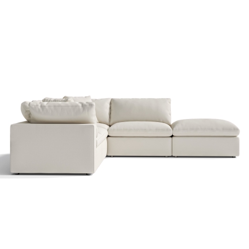 Valencia – sofa modulaire en tissu Ophelia, 5 places, modulaire droit, beige
