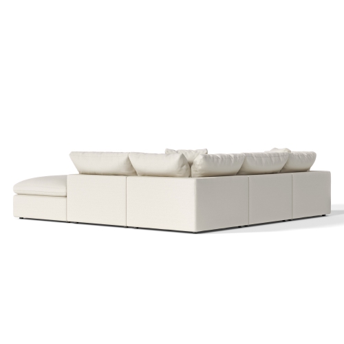 Valencia – sofa modulaire en tissu Ophelia, 5 places, modulaire droit, beige