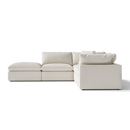 Valencia Ophelia Fabric Modular Sectional Sofa, 5 Seaters Left Sectional, Beige