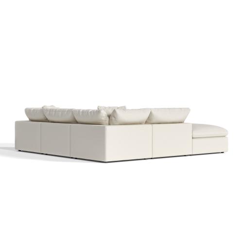 Valencia Ophelia Fabric Modular Sectional Sofa, 5 Seaters Left Sectional, Beige