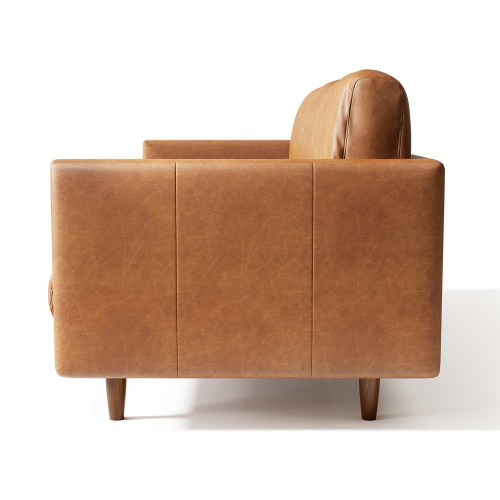 Valencia Toulon Leather Three Seats Sofa, Cognac