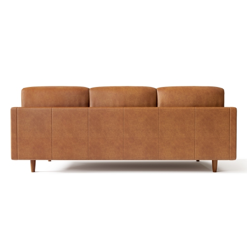Valencia Toulon Leather Three Seats Sofa, Cognac