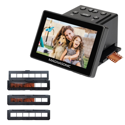 MAGNASONIC  25Mp Film Scanner With Large 5" Display & HDMI, Long Tray 35MM Negative Film Holders