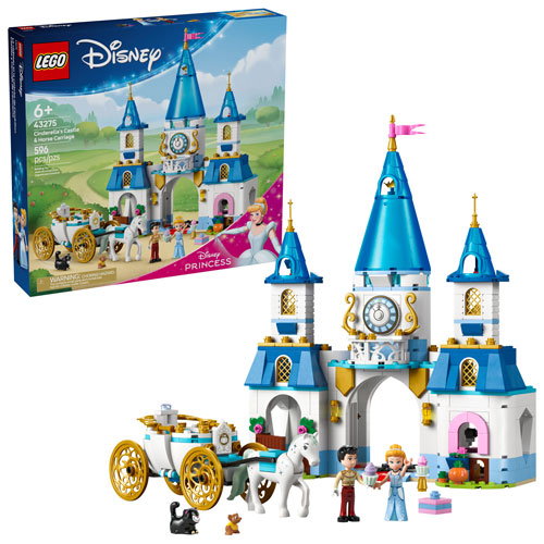 Image 1 of 6.. LEGO Disney: Cinderella's Castle & Horse Carriage - 596 Pieces