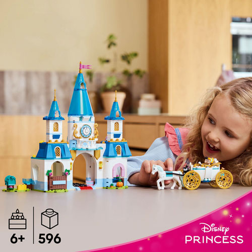 LEGO Disney: Cinderella's Castle & Horse Carriage - 596 Pieces (43275)