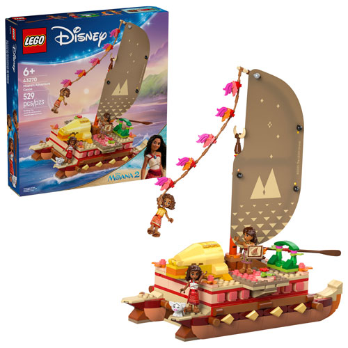 Image 1 of 6.. LEGO Disney: Moana's Adventure Canoe - 529 Pieces