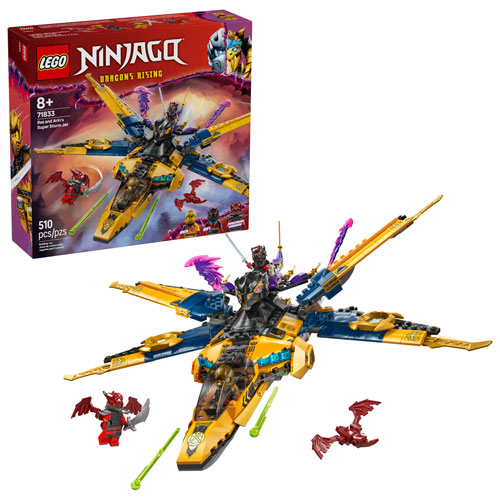 LEGO Ninjago : L'avion des tempêtes de Ras et Arin - 510 pièces