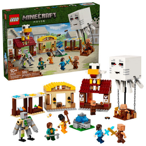 Image 1 of 7.. LEGO Minecraft: The Ghast Balloon Village Attack - 555 Pieces