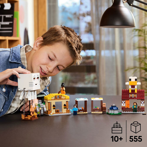 LEGO Minecraft : L'attaque du village en ballon Ghast - 555 pièces